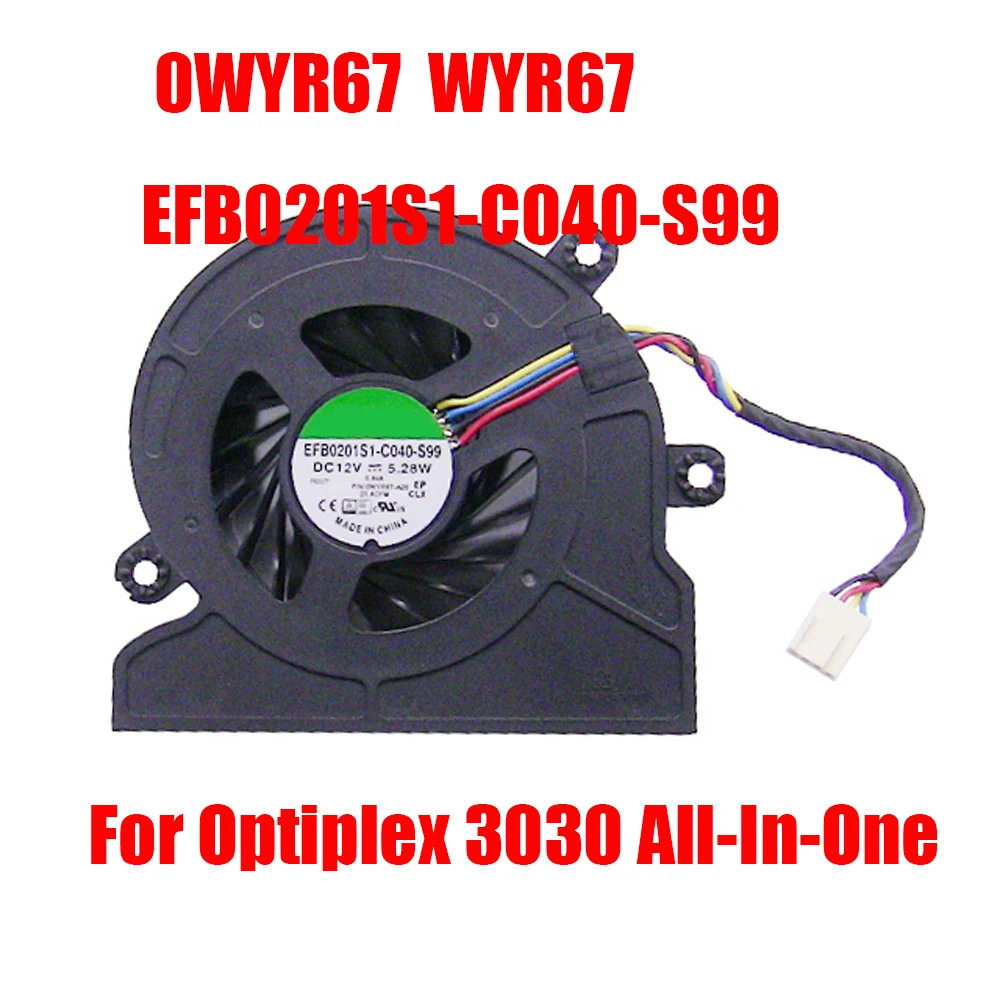 

Cooling Fan For DELL For Optiplex 3030 All-In-One 0WYR67 WYR67 EFB0201S1-C040-S99 DC12V 5.28W New