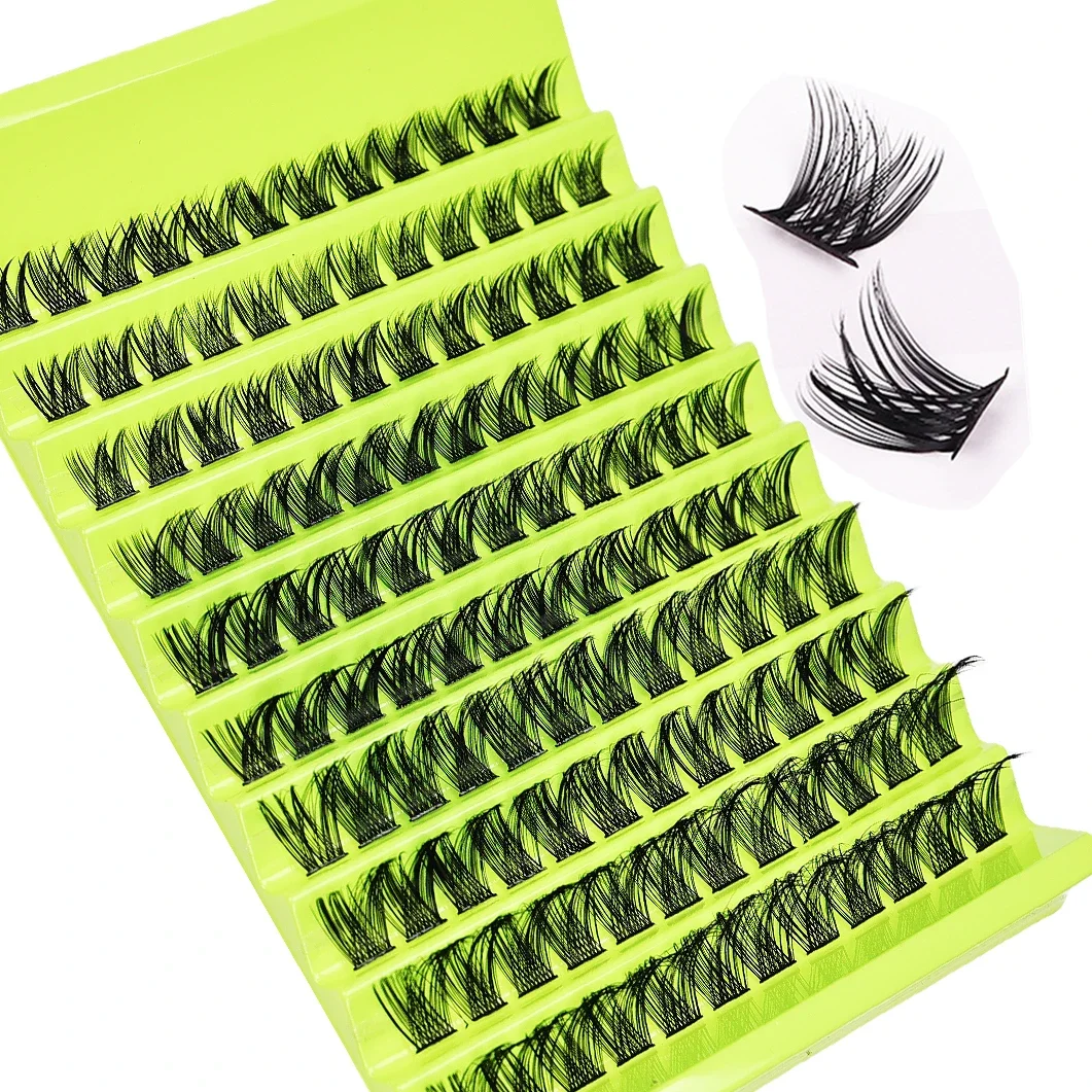 DIY False Eyelash Extension Kit 120 Clusters DIY Lash Extensions and Tools with Eyelash Adhesive and Sealant and Eyelash Tweezer