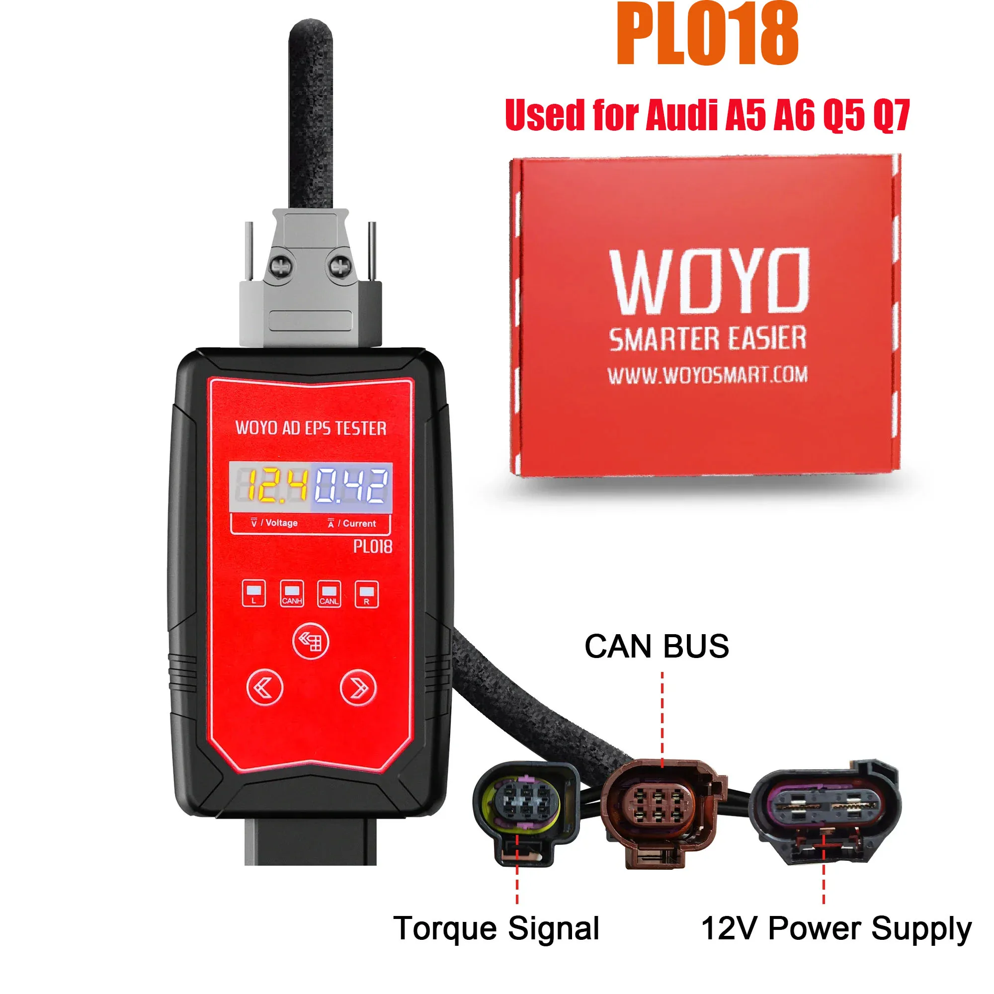 

WOYO PL018 For Audi A4 A5 A6 Q5 Q7 Wheel Steering Motor EPS Tester PL008 For BMW Electric Power Steering Vehicle Diagnostic tool