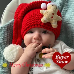 Children's Christmas Hat Winter Toddler Beanie Cute Cartoon Knit Cap Baby Bonnet Infant Kids Hat Unisex 1-4 Years