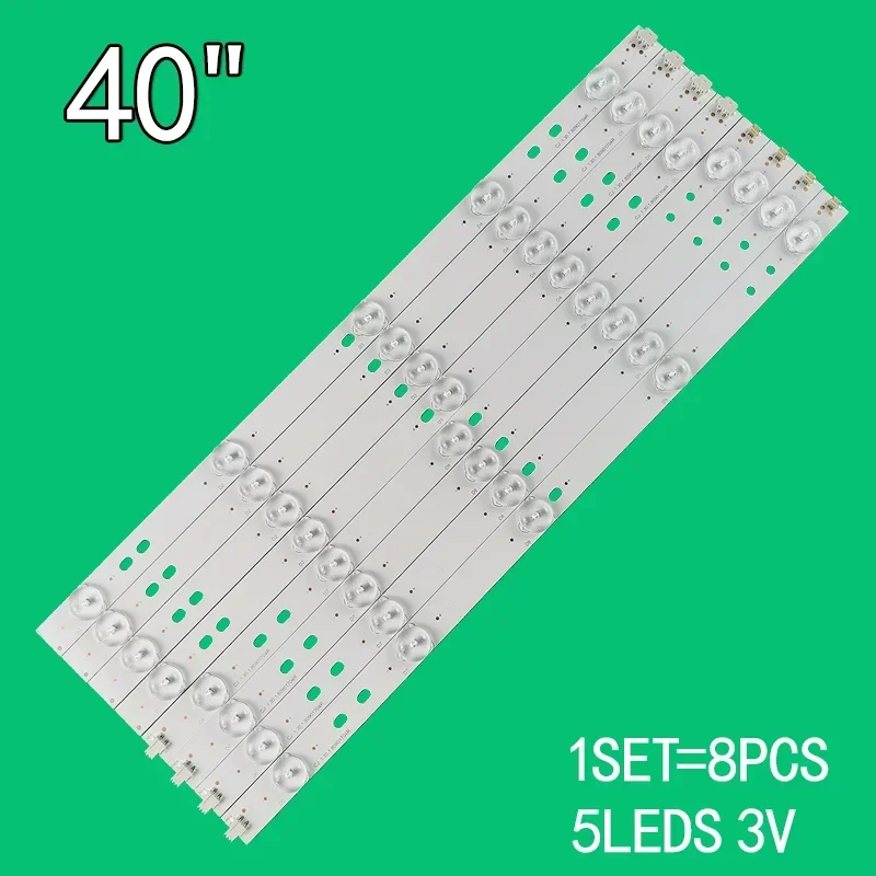 

1SET=8PCS 3V 5LEDs 405mm Suitable for 40-inch LCD TV CJ 1.30.1.80901704R PH40N70DG PH40N70 backlight strip