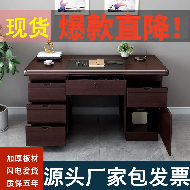Computer Desk with Lockable Drawer Office Work Desk Writing Table Home Study Desk for School Office Workspace