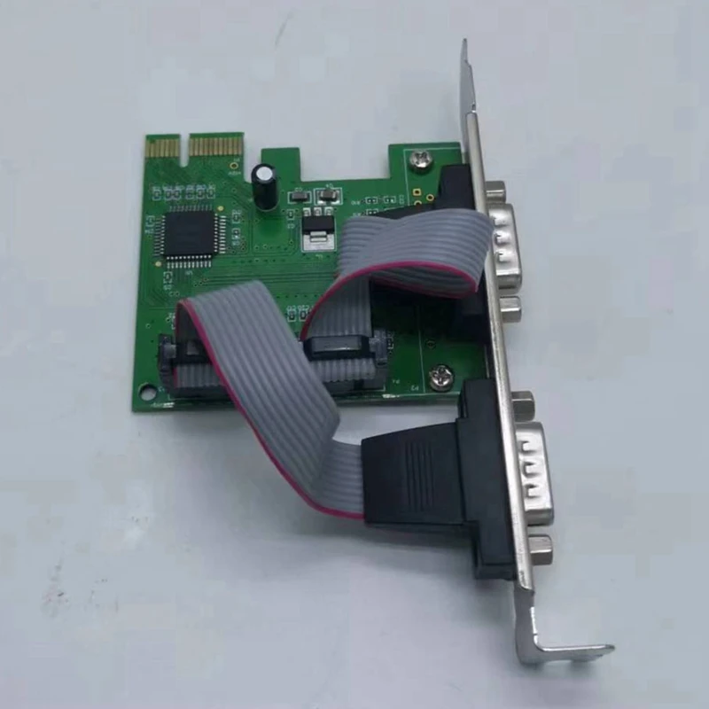 Pcie To Two Serial Ports RS232 Interface Industrial Control Computer Expansion Card Computer Adapter PCI-E Serial Card