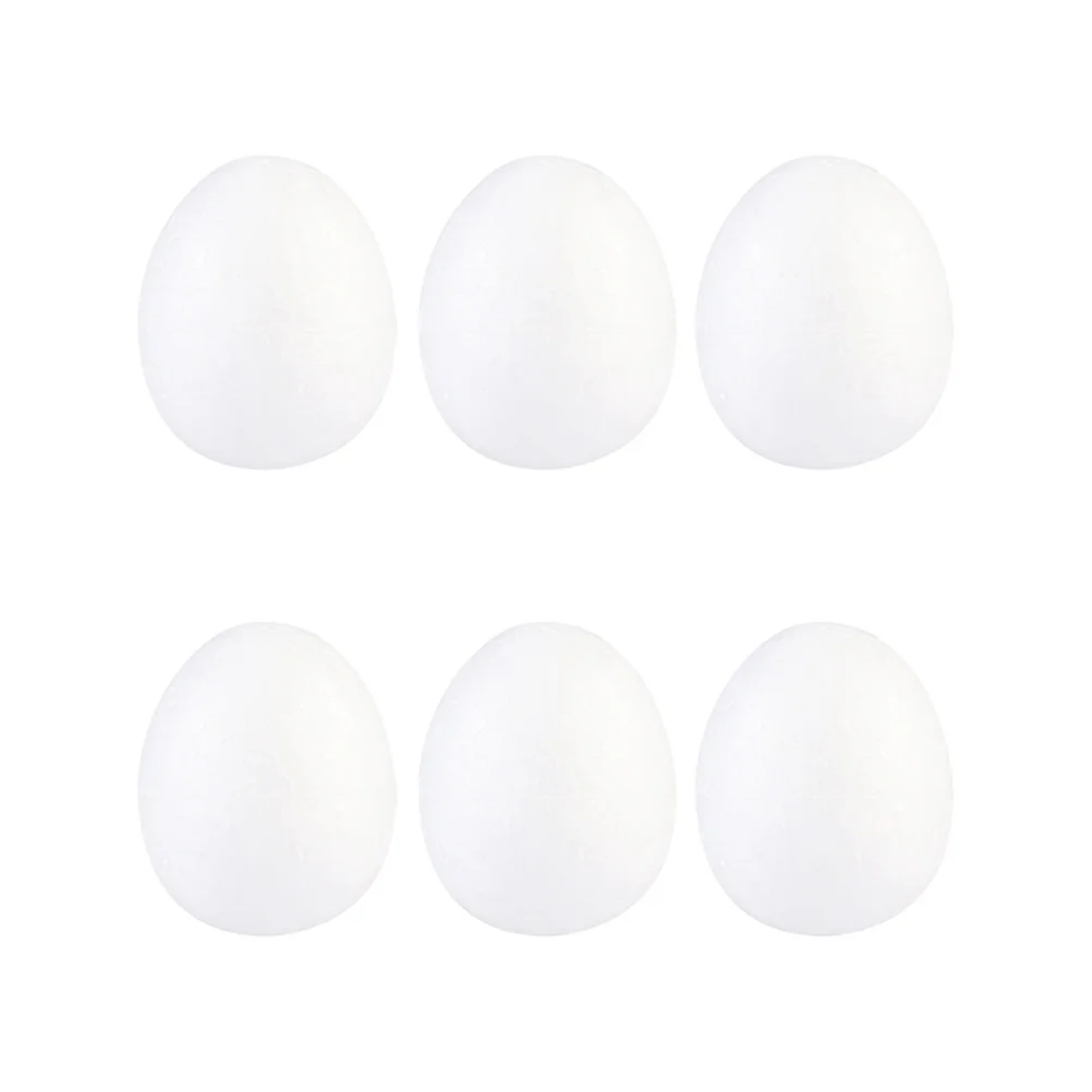 50 Huevos de Espuma para Pintar, Huevos Sólidos para Manualidades de Pascua, Educación Infantil, Adornos de Huevos para Niños