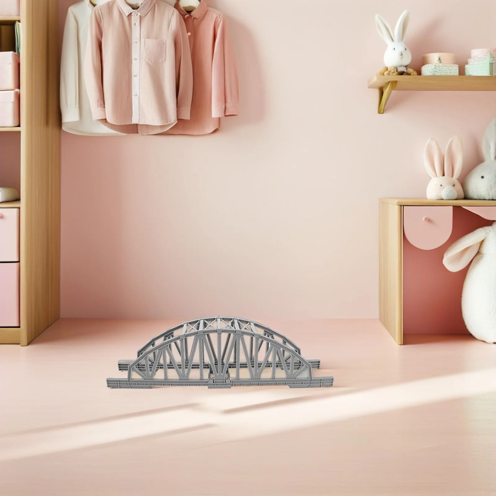 Simulação ponte ferroviária de plástico trem pista conector para crianças diy layout trem ponte acessórios criança sistema pista parte