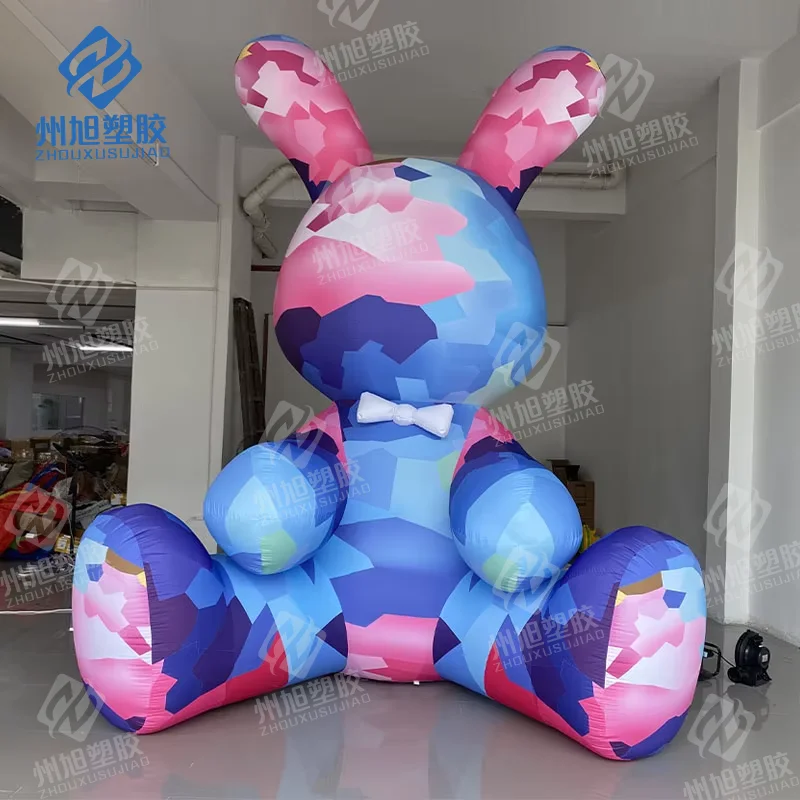 Colorful inflatable rabbit giant gentle rabbits birthday gift valentine's day gift animal doll shop advertising decoration