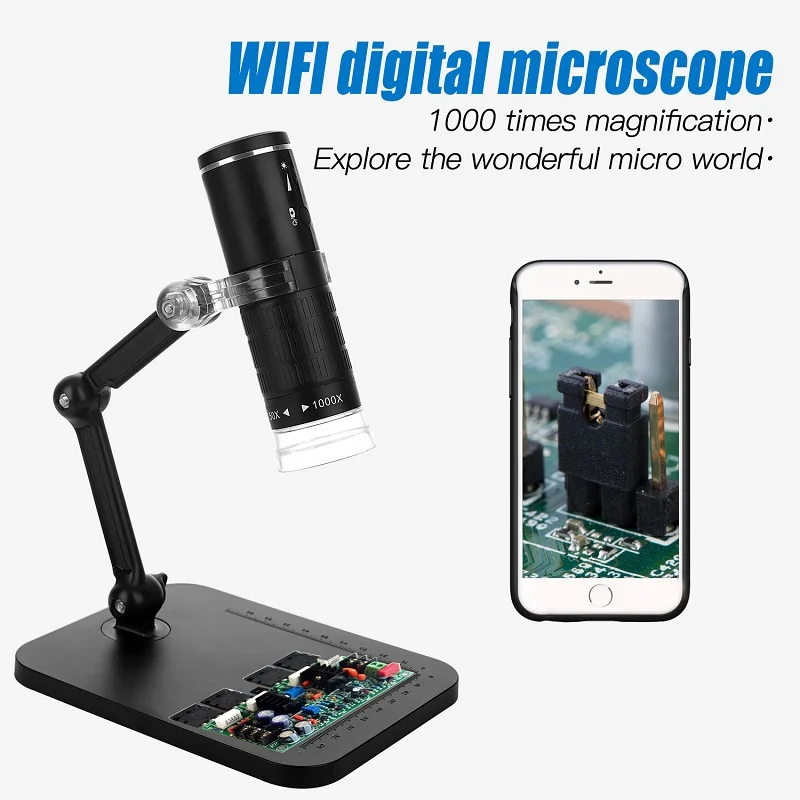 

2MP 1080P 50-1000X WIFI цифровой микроскоп для Android/ISO CMOS бороскоп ручной эндоскоп осмотр отоскоп камера