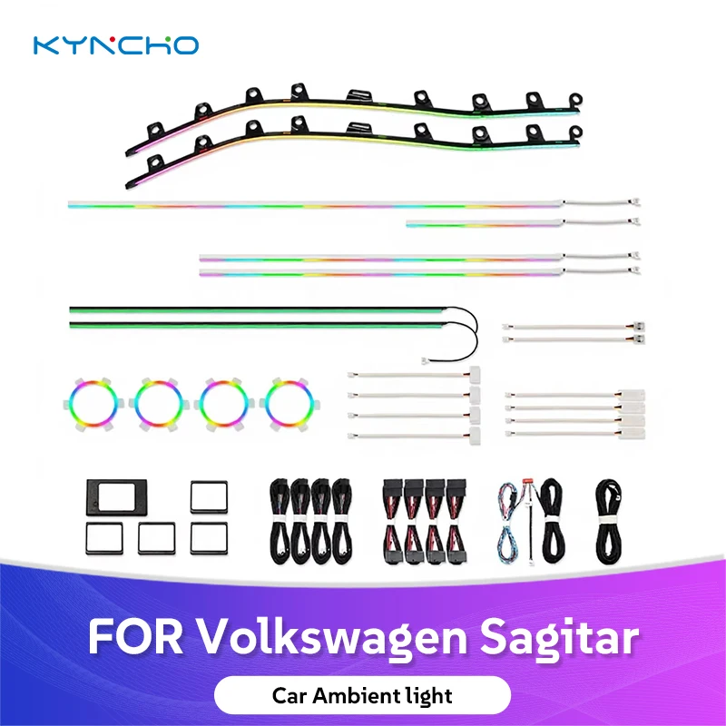 

For Volkswagen Jetta LED Interior Symphony Automotive Ambient Lighting Car Ambient Light Color Atmosphere Auto Interior Lighting