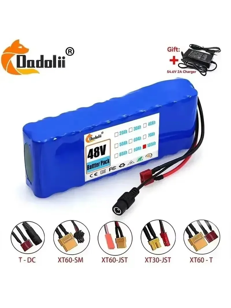 

Long-lasting 48V 13S2P 1000w 100Ah 18650 Lithium Ion Battery for E-bike Electric Scooter Motorcycle Conversion Kit