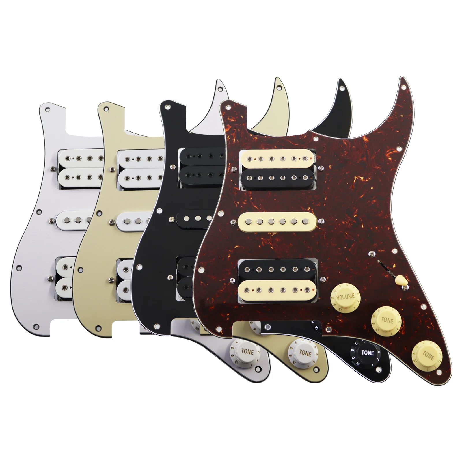 Ceramics Electric Guitar Loaded Prewired Pickup Pickguard HSH, Multiple Colors to Choose From