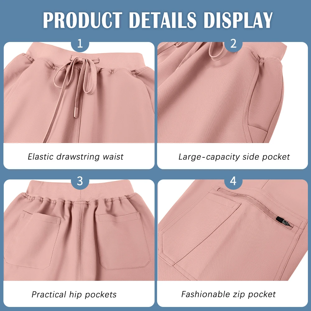 Medical Nurse Uniforms Woman Stylish New Beauty Shop Workwear Hospital Surgical Scrubs Set Accessories Clinical Dentist Top Pant - view 6