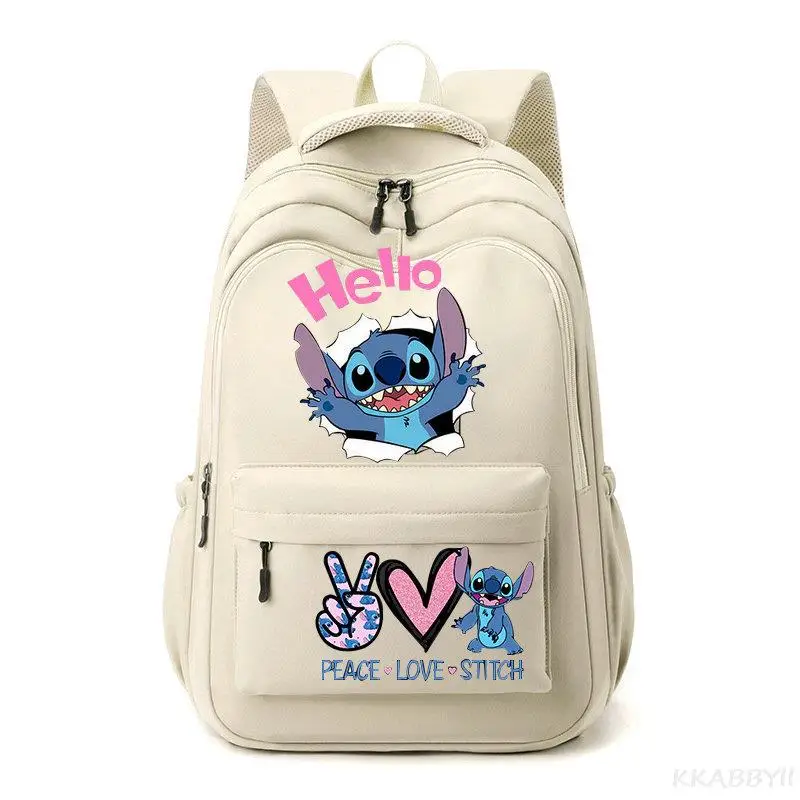 Cartoon Lilo And Stitch Backpack Boys Girls School Bags Laptop Rucksack Travel USB Backpack Large Capacity Bookbag For School