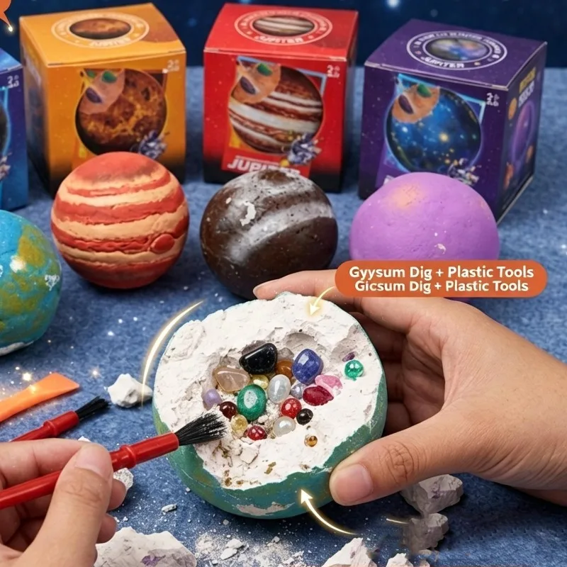 Children's Archaeology Digging Treasure Planet Gem Ore Exploration of The Solar System Mining Science Education Educational Toys