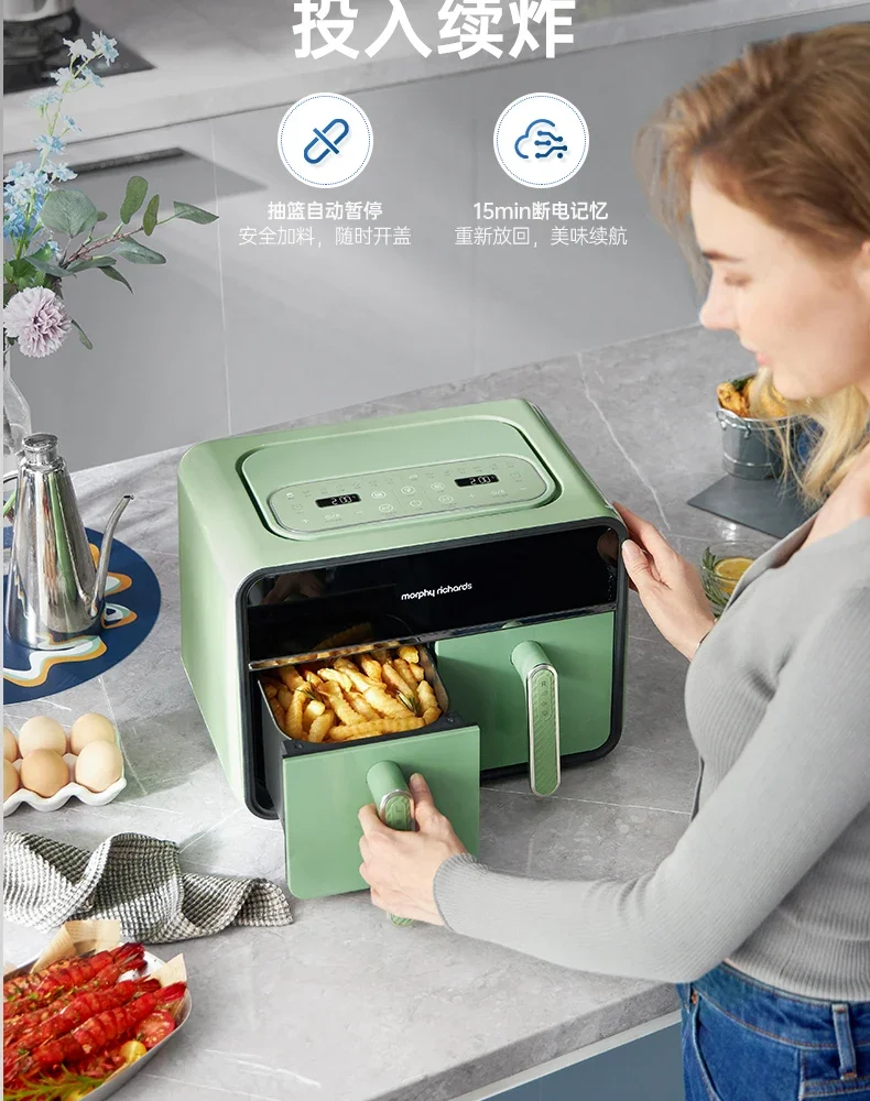 220V Multi-Function Air Fryer with Double Chambers and Large Capacity for Home Use