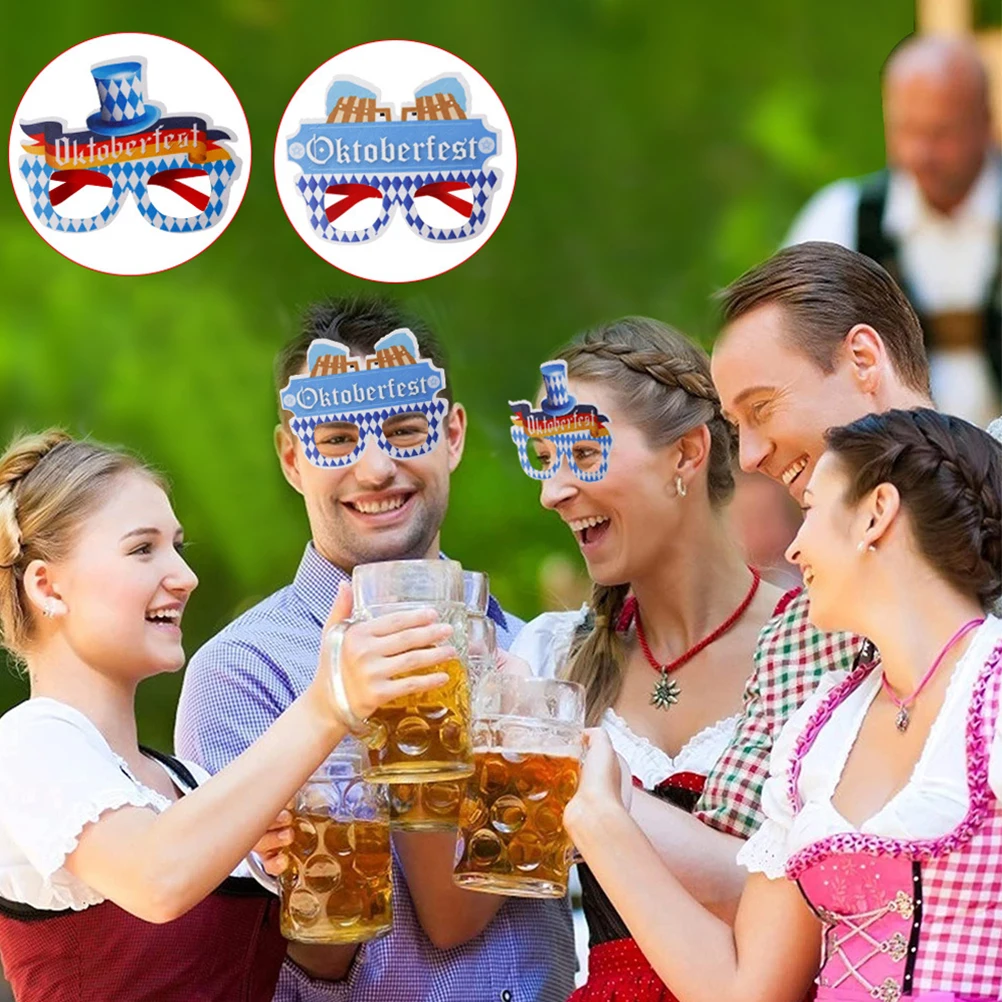 

11 Styles Bright Color Creative Design Oktoberfest Party Glasses Decorative Eyewear Accessories Festive Props Long Lasting