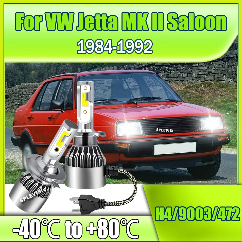 

Upgrade Hi/Low Car LED Headlight Headlamp Bulbs 45w 12v For VW Jetta MK II Saloon 1984 1985 1986 1987 1988 1989 1990 1991 1992