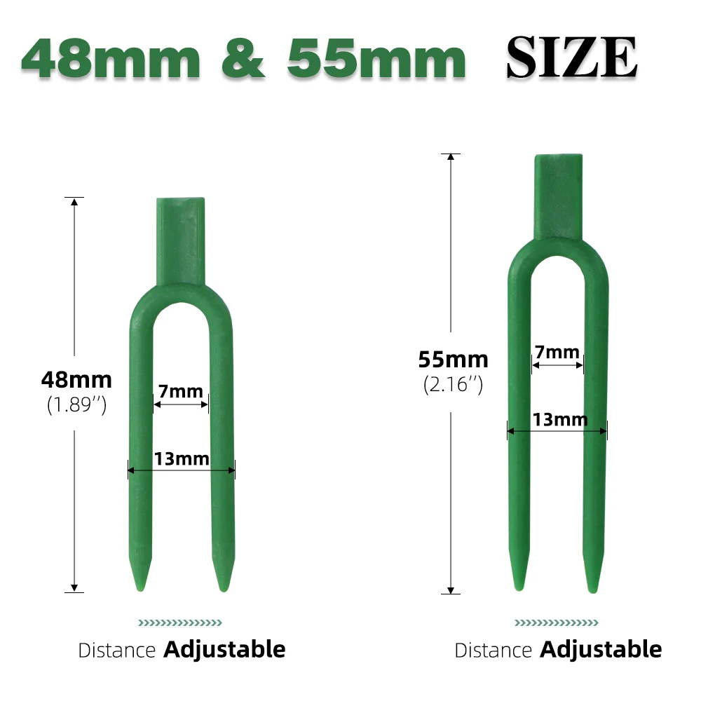 50 peças Garfo de plantio de morango verde Stolon fixador de melancia dispositivo de prensagem de plantas de jardim fixação grampos de fixação