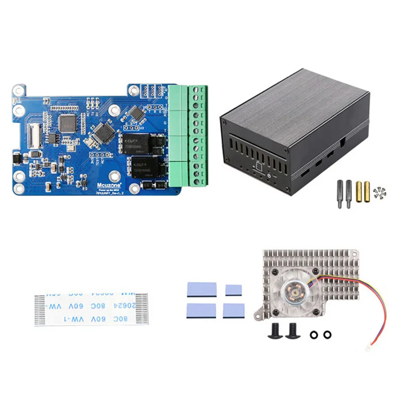 

Reliablempuuart Pcie к USB UART HAT + охлаждающий вентилятор + чехол для Raspberry Pi 5 RS485 ISO RS232 USB2.0 4G LTE модуль прочный легко использовать