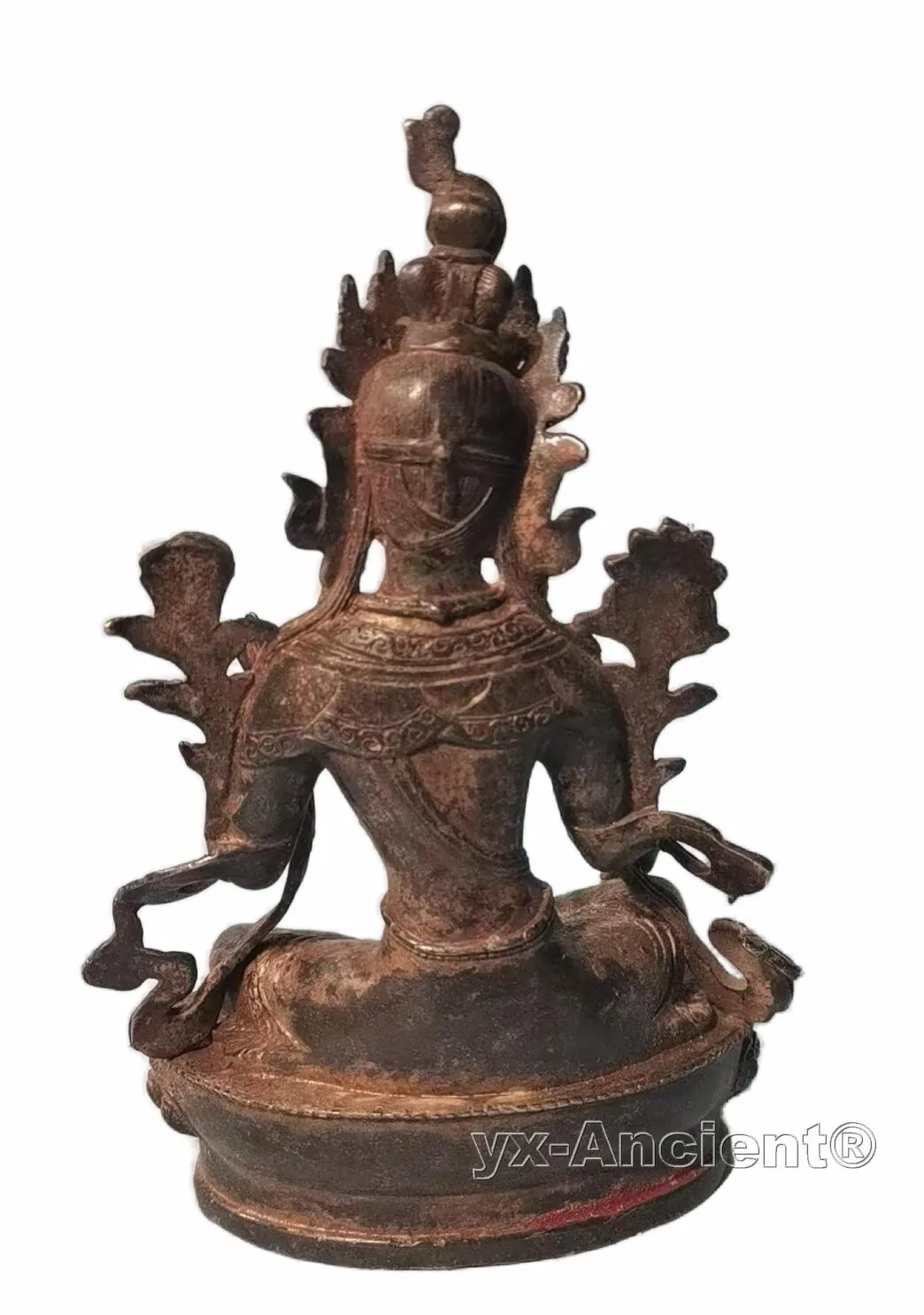 Bodhisattva Green Tara statue blessed Buddha ancient bronze Old Vajra Dharmaraja