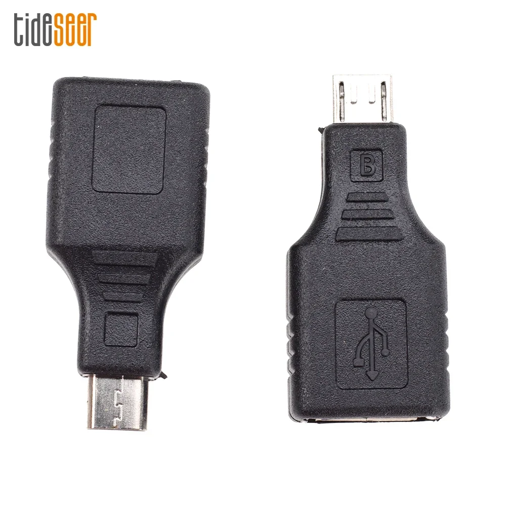 

300pcs Black Micro USB Male to USB 2.0 Female OTG Adapter Converter for Mobile Phones Tablet