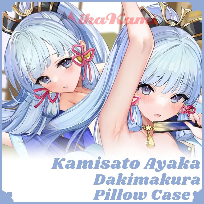 

Kamisato Ayaka Dakimakura Genshin Impact Pillow Case Full Body Sexy Hugging Cushion Cover Pillowcase Home Bedding Decor Otaku