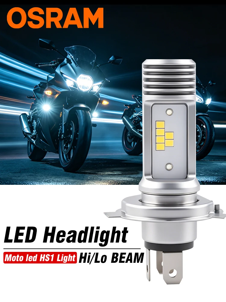 AliExpress Osram HS1 LED For Motor Bike Headlight 10W PX43T LEDriving HL Plus Plug&Play AC/DC Bulb Motorcycle 6000K Cool White Lamp 7685CW