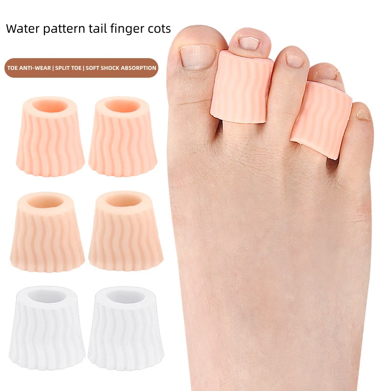 

8Pairs Silicone Gel Thumb Toe Tube Overlap Corns Blisters Corrector Orthotics Protector Bunion Foot Pain Relief Foot Care Tools