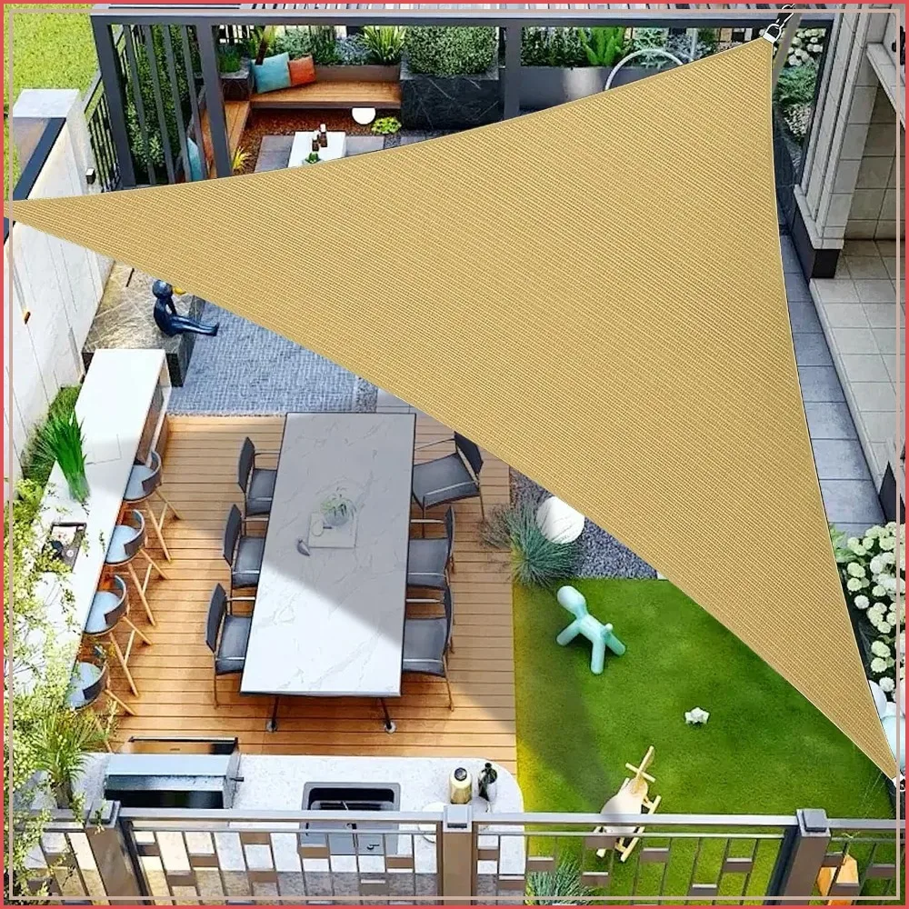 

8' x 8' x 8' Curved Sun Shade Sail, Heavy Duty 185GSM Permeable Outdoor Shade Cloth for Patio Garden