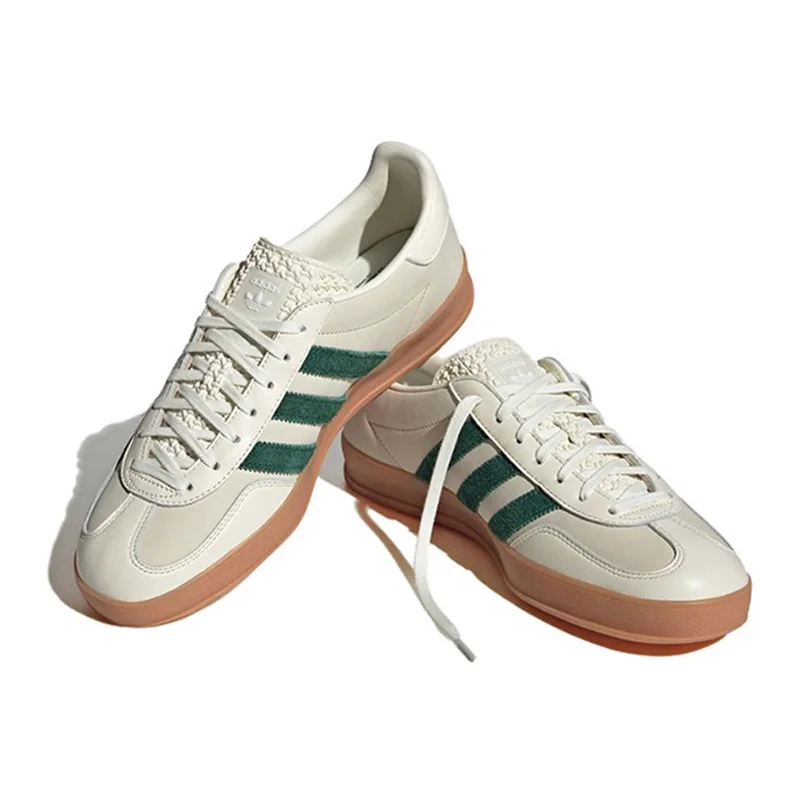 Adidas Originals Gazelle W Low Skateboarding Shoes for Men and Women Unisex Gray Leather