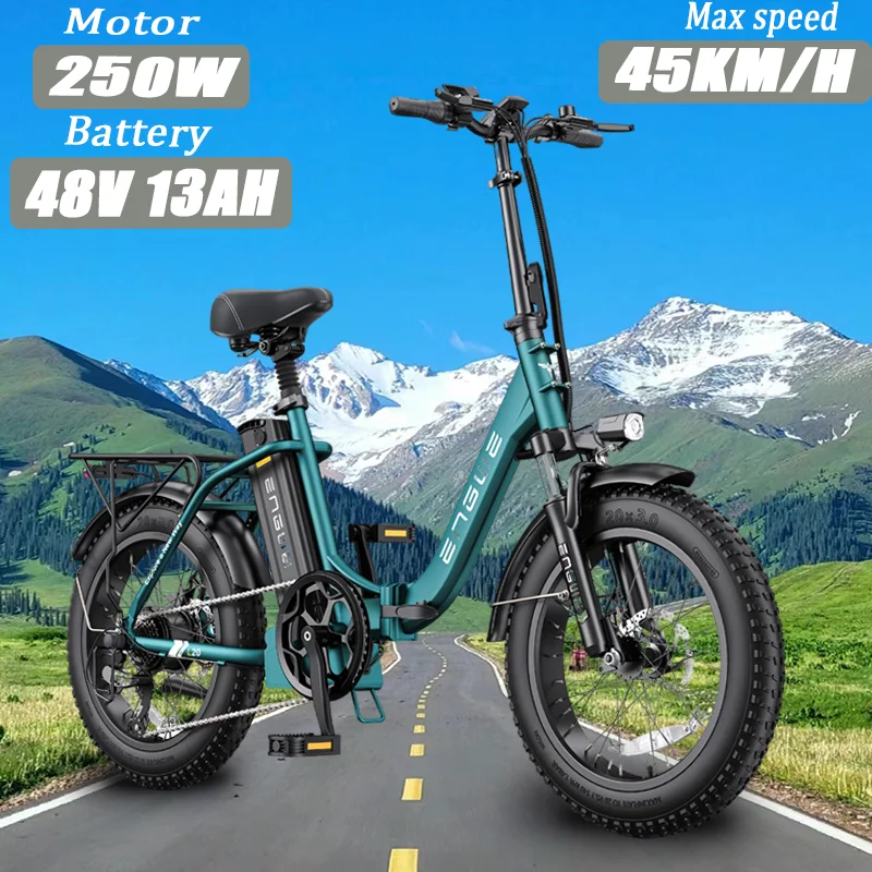 Electric Bicycle engwe L20 750w motor 48v 13ah lithium battery adult Electric Bike 20 inch fat tire fold Urban leisure E-bike