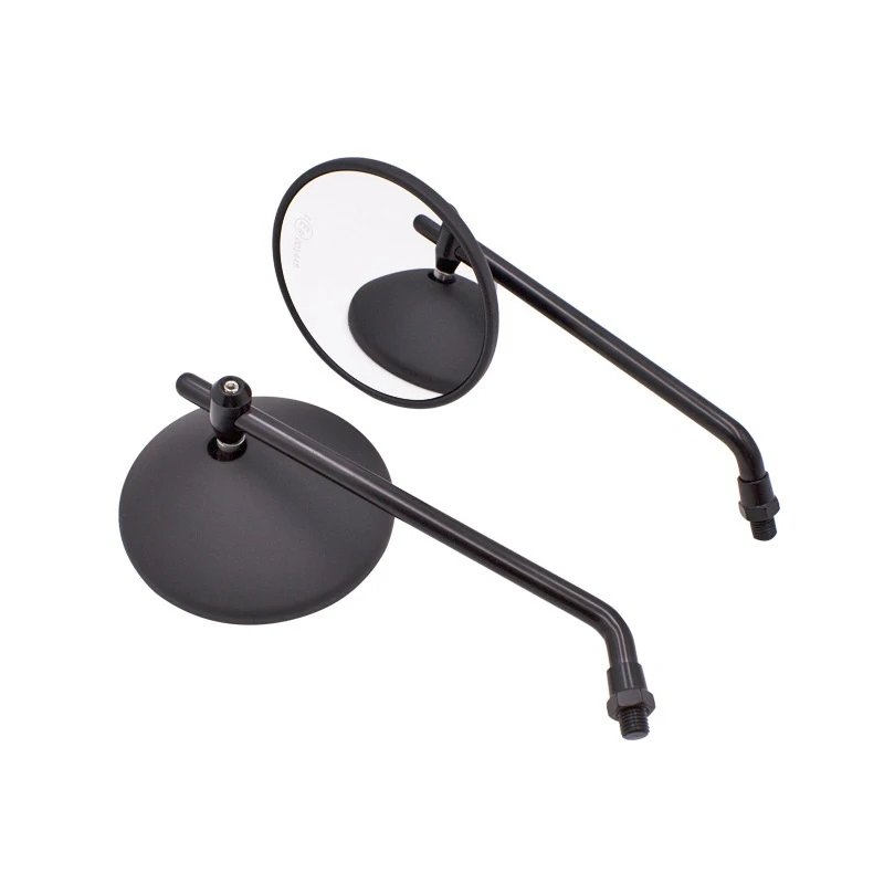 Universal Motorcycle Rearview Mirror 2pcs 10mm 8mm Circle Ellipse Iron Left/Right Side Mirror for Motorcycle Scooter