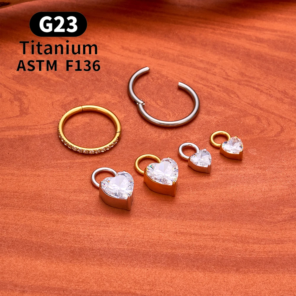 ASTM F136 Titan Birnenherz Kite CZ Drape Rook Ohrring 16G Clicker Hoop Knorpel Tragus Conch Lobe Helix Piercing Schmuck – Detail 13