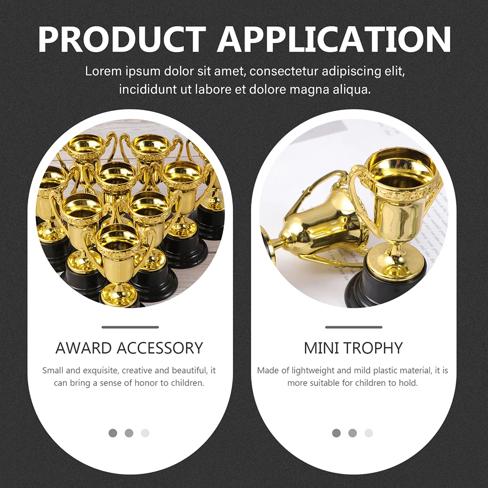 

10 Pcs Plastic Trophy Easter Games Small Mini Award Trophies Soccer Awards for s Cups Decorative