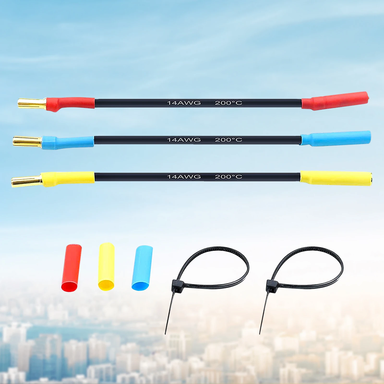 4mm macho a 3,5mm hembra 3 uds Cable de extensión de conector de babosa Cable de extensión conectores Banana para Motor sin escobillas RC ESC