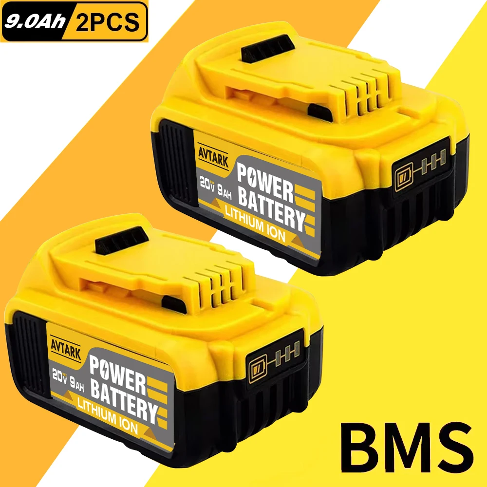 

3pcs 18V 12.0Ah MAX Battery power tool Replacement for DeWalt DCB184 DCB181 DCB182 DCB200 20V 9A 18Volt 18 v Battery