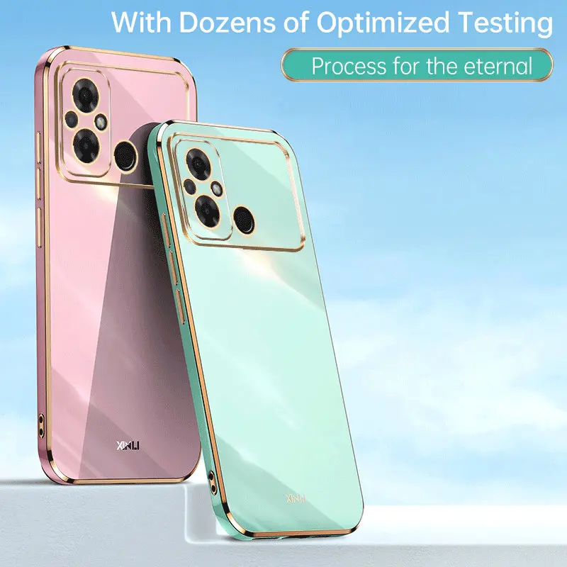 Plating Silicone Case for Xiaomi Poco C55 PocoC55 4G Shockproof Silicon TPU Back Soft Cover Case for Xiaomi Poco C55 PocoC55 4G