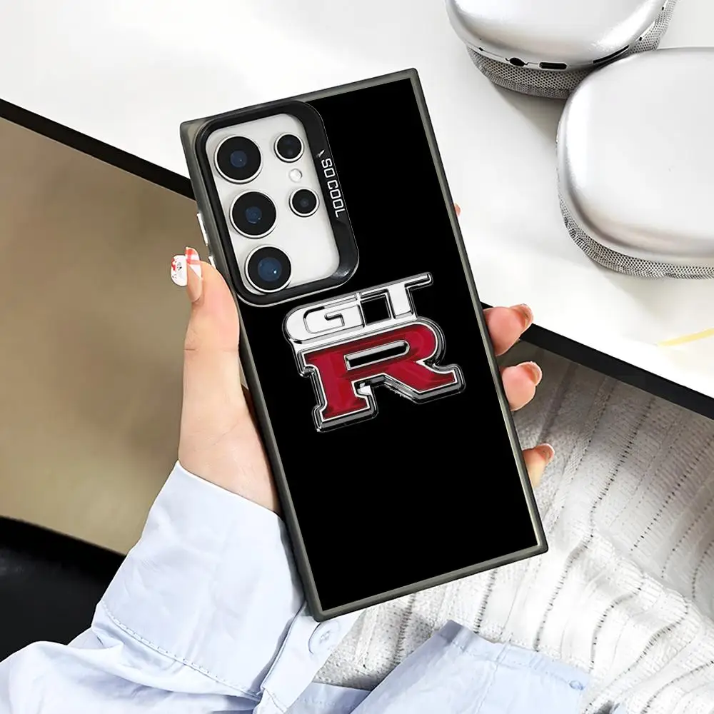 Fashion G-GTR Phone Case for Samsung Galaxy S26 S25 S24 S23 S22 S21 S20 Note20 Plus Ultra Colorful Silver Cover