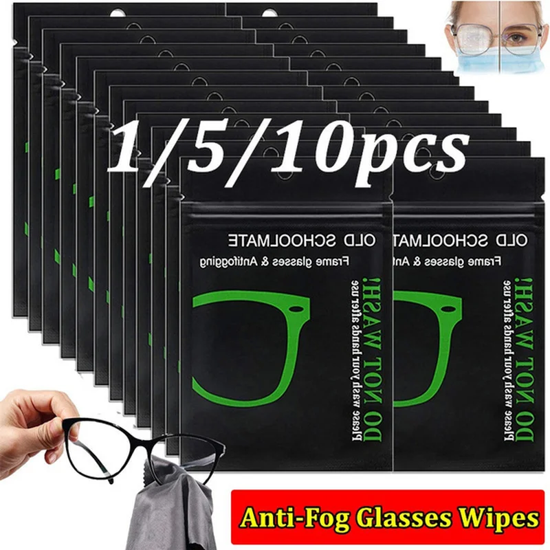 

Reusable Anti-Fog Glasses Wipes Suede Pre-moistened Antifog Lens Cloth Defogger Eyeglass Wipe SunGlasses Prevent Fogging