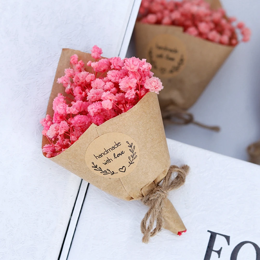 Wedding Party Favors Mini Gypsophila Bouquets Set Dried Flowers Bouquet Wedding Table Centerpieces Bridesmaid Flower