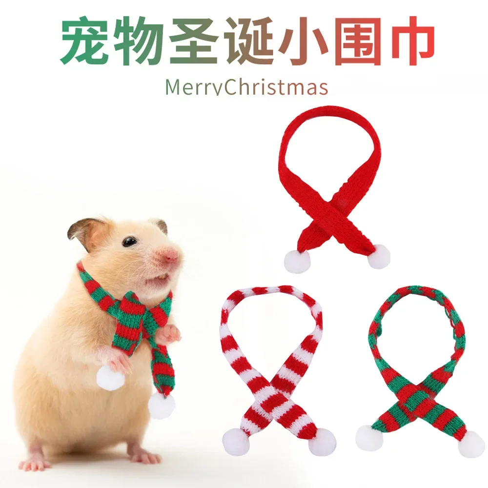 햄스터 Hamster Scarf Totoro Christmas Scarf Woolen Accessories Small Pet Funny Headwear Christmas Tree Costume Ropa Para Hamster