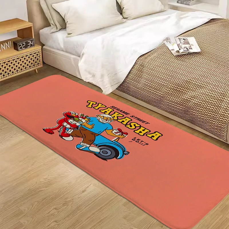 Custom Bathroom Rug S-Sesame Streets Sleeping Room Rugs Items Non Slip Carpet Veranda Floor Mat Bath Rug Funny Doormat Room Rug