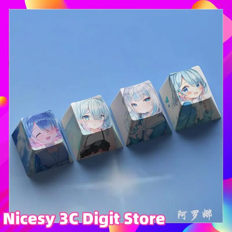 

Коллекционная кейкап-набор Blue Archive: термосублимированные PBT-кейкапы для механических клавиатур, аксессуары для игровых ПК, подарок