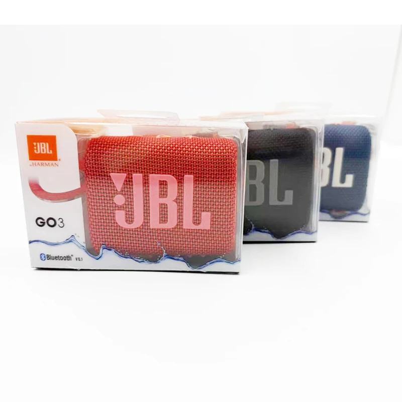 Originele JBL GO3 draadloze luidspreker met Bluetooth 5.1, draagbare waterdichte luidspreker, buitenluidsprekers Sport Bass party-luidspreker