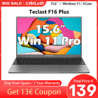 Teclast F16 Plus Laptop, 15.6 Inch, 8Gb+256Gb/16Gb+512Gb, Windows 11 Pro, for Intel Celeron Gemini Lake, Usb, Mini-Hdmi, Full Size Keyboard