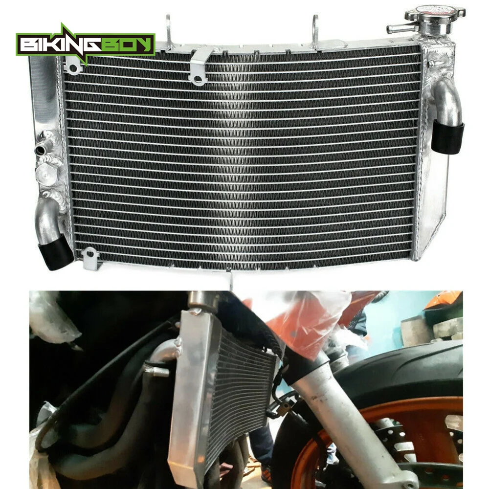 BIKINGBOY Engine Radiator Cooling Water Cooler CBR600F Sport F4i CBR 600 SuperSport F4 01 02 03 04 05 06 07 Polished 19010MBWD21