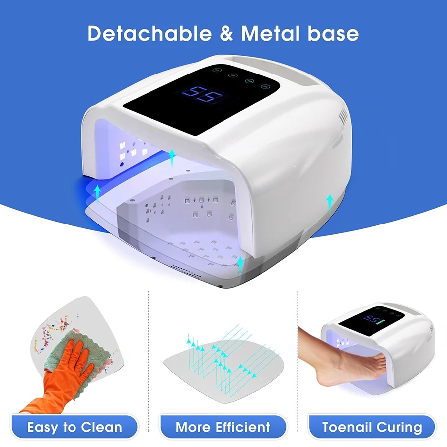 Niet oplaadbare nagellamp met handvat Professionele gellakdroger Pedicuremachine Witte lichtbron Nagel UV LED-lamp