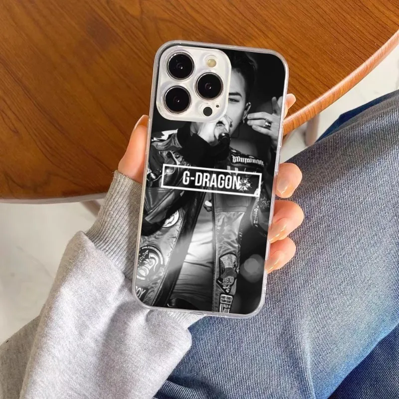 KPOP G-DRAGON Smart Phone Case for iPhone 14 13 12 11 XS X 8 7 6 Plus Mini Pro Max SE 2022 Clear Phone Cover Funda