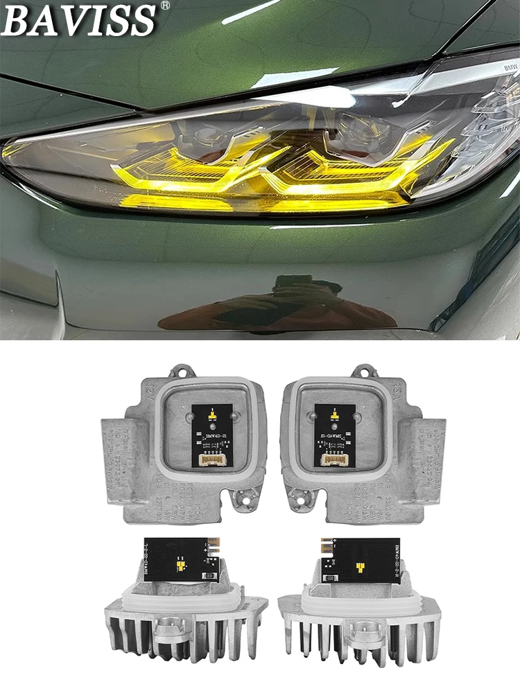 New DRL Angel Eyes Lightsource For BMW G80 M4 425I G22 G23 G26 G82 G83 M3 Yellow Led Chips Board Daytime Running Light Non Laser