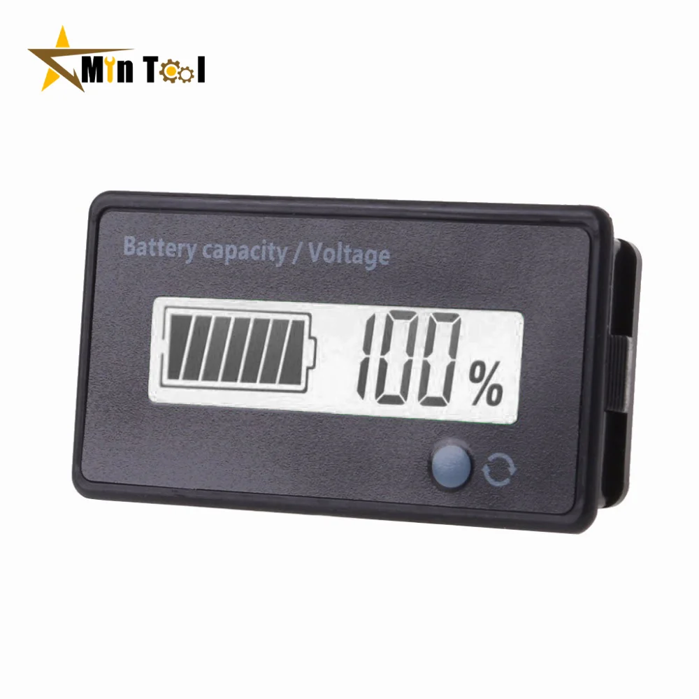 7-100V 6-73V 12V 24V 48V Lead Acid Lithium Battery Capacity Indicator Car Motorcycle Digital Voltmeter Voltage Battery Tester