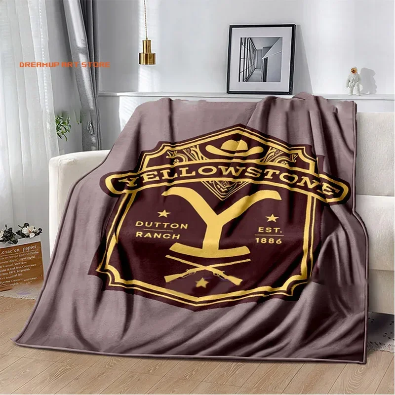 2026 Classic Tv Show Series Yellowstone Flannel Blanket Dutton Ranch Cowboy Throw Blanket Bed Blanket Sofa Cover Bedspread Fans